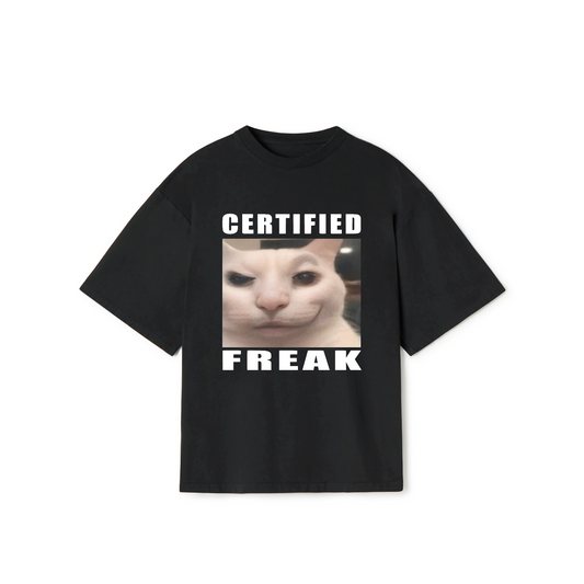 Certified Freak Cat T-Shirt – Funny Viral Meme Graphic Tee