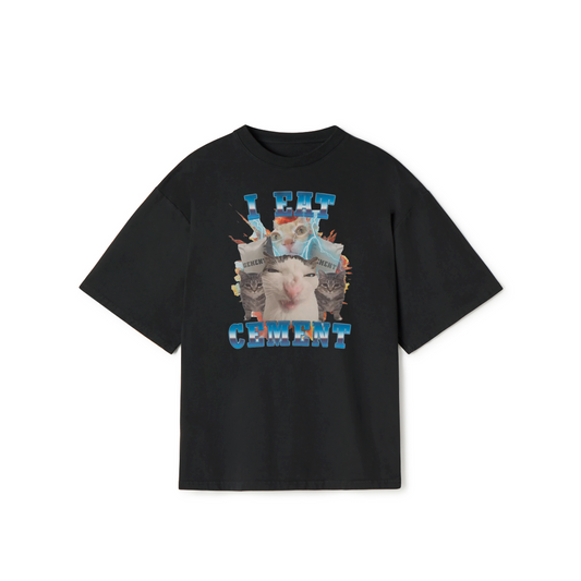 I Eat Cement T-Shirt – Funny Cat Meme Graphic Tee