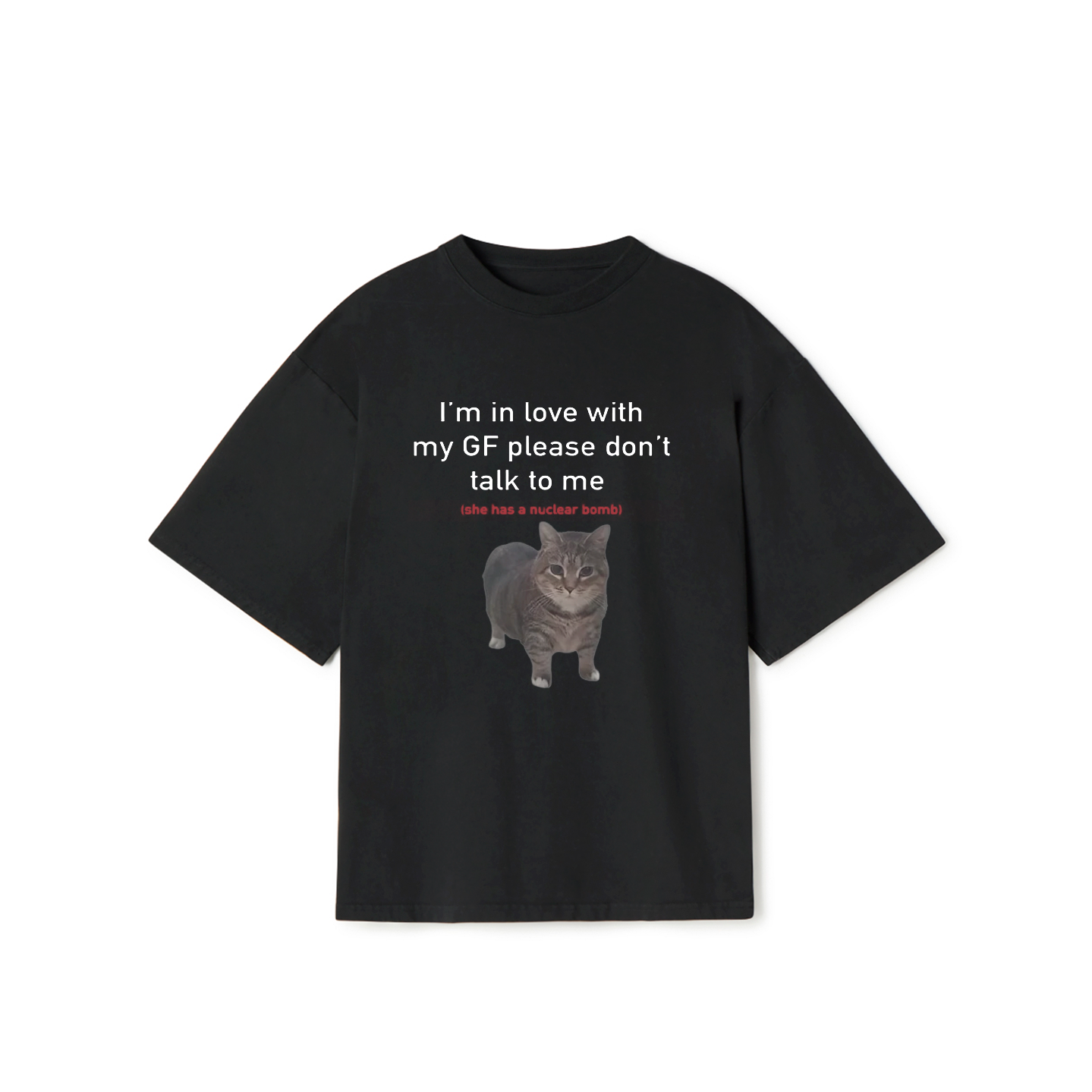 I’m in Love with My Girlfriend T-Shirt – Funny Cat Meme Graphic Tee