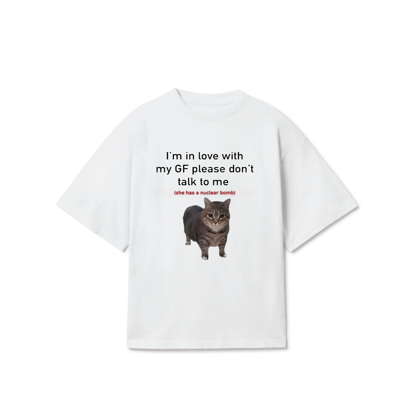 I’m in Love with My Girlfriend T-Shirt – Funny Cat Meme Graphic Tee