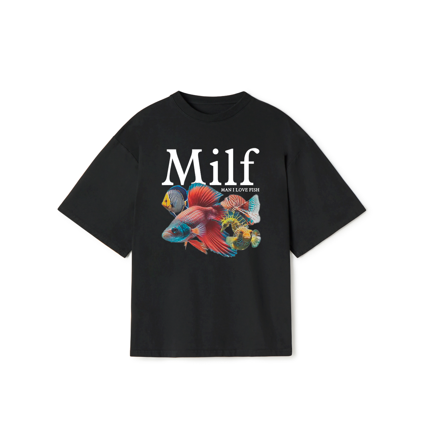Man I Love Fish (MILF) T-Shirt – Funny Fishing Meme Graphic Tee