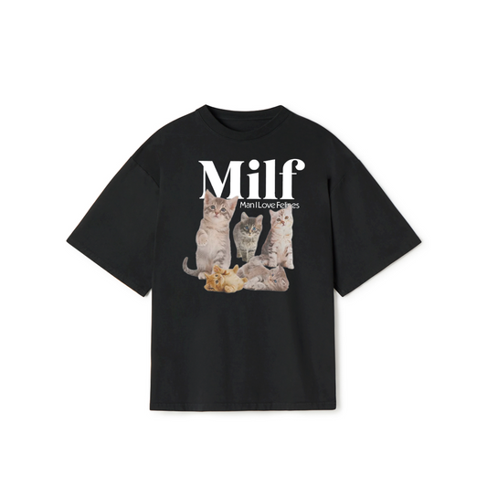 Man I Love Felines (MILF) T-Shirt – Funny Cat Meme Graphic Tee