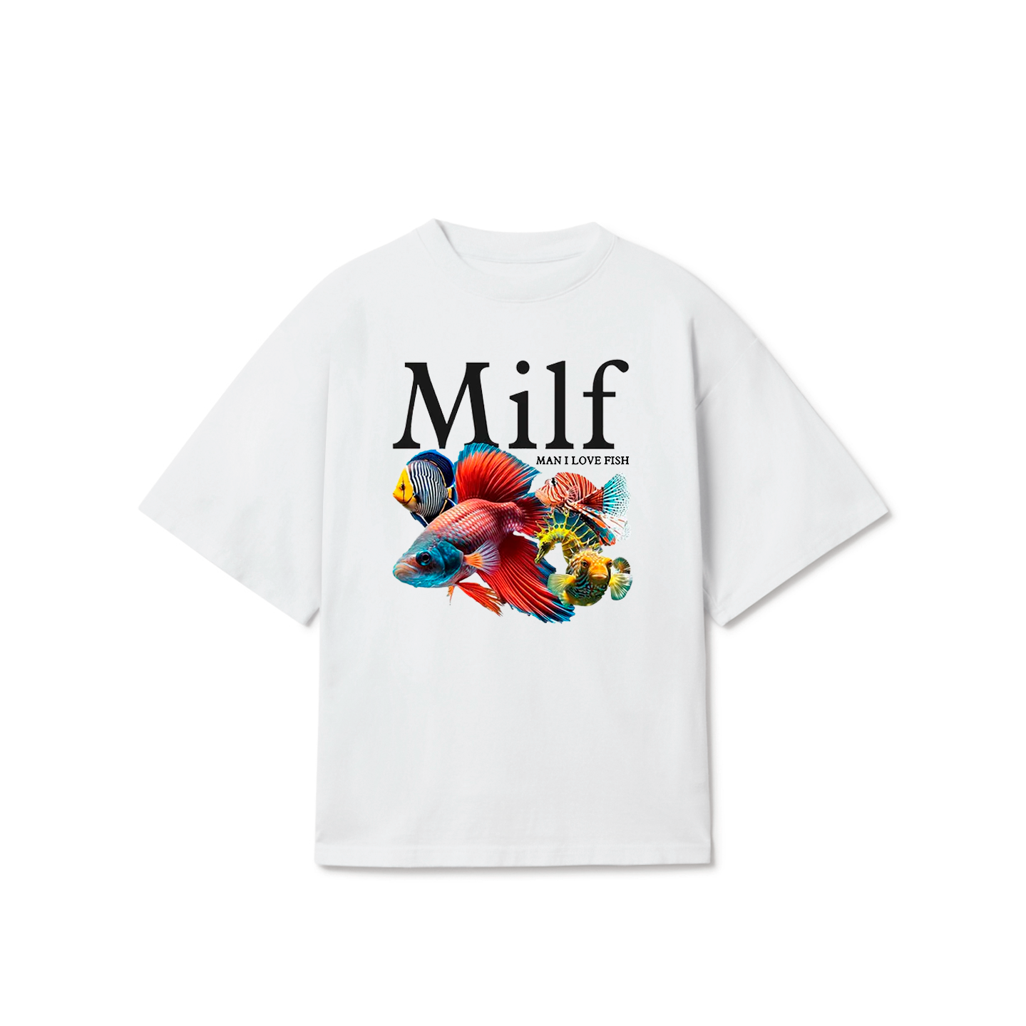 Man I Love Fish (MILF) T-Shirt – Funny Fishing Meme Graphic Tee