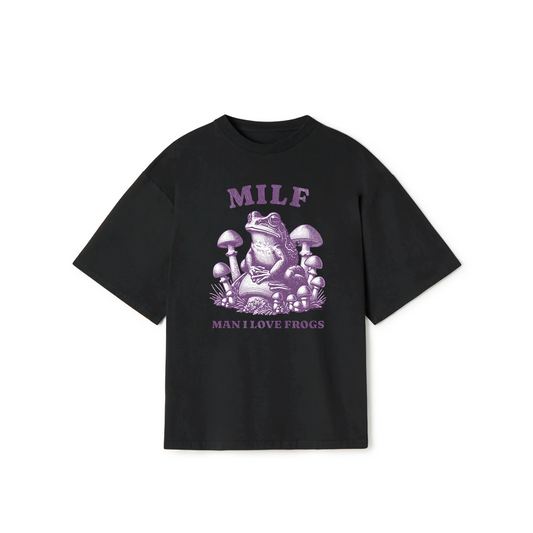 Man I Love Frogs (MILF) T-Shirt – Retro Animal Meme Graphic Tee