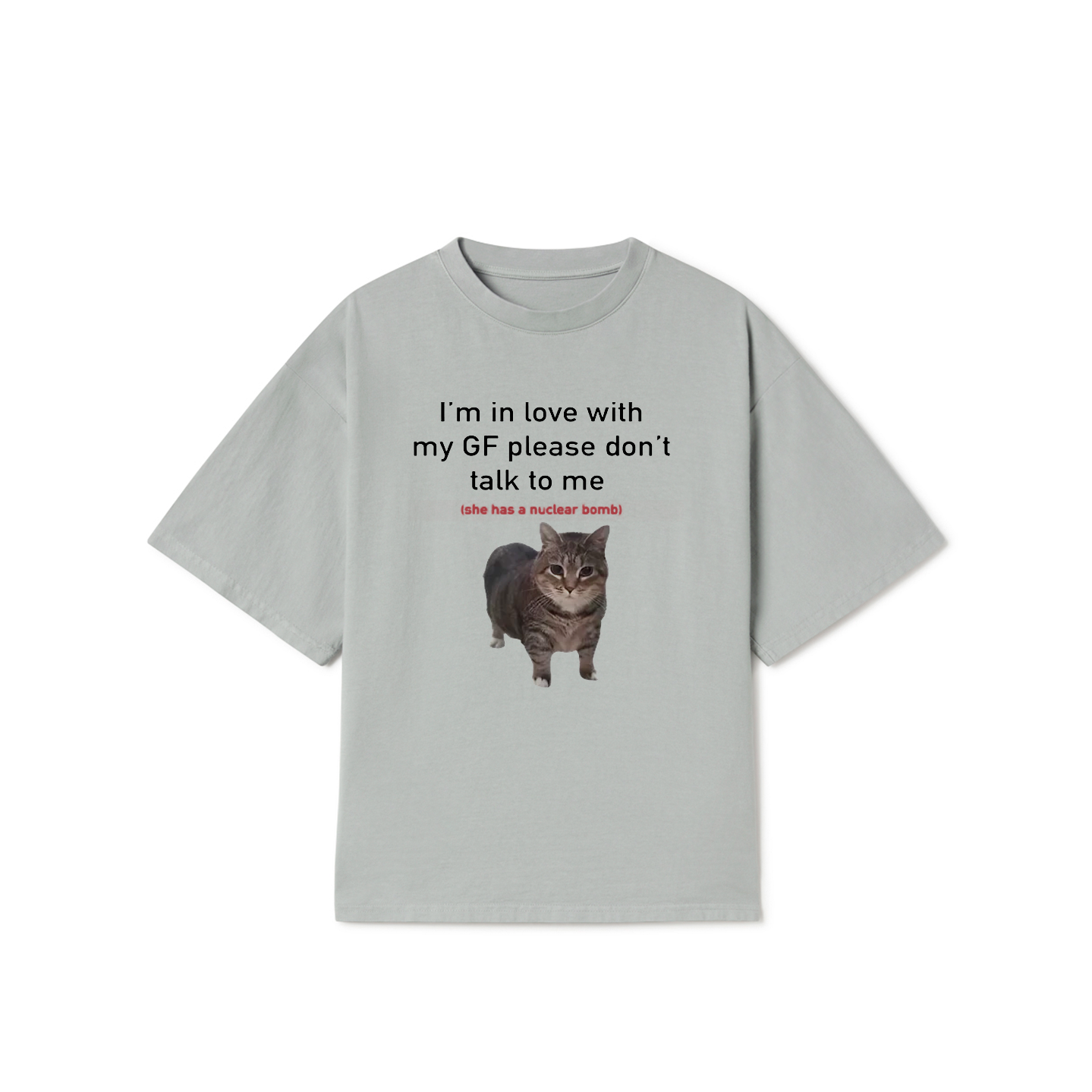 I’m in Love with My Girlfriend T-Shirt – Funny Cat Meme Graphic Tee